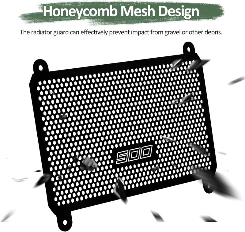 XIDAODIT Radiator Cover Grille Guard for Kawasaki Z500 Ninja500 SE ABS 2024+ Eliminator 500 2024 2025 (Ninja 500) - Image 4